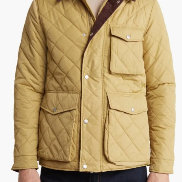 NEW ROBERT GRAHAM Diamond Quilted Utility Jacket With Corduroy Collar 864mn - Picture 3 of 10